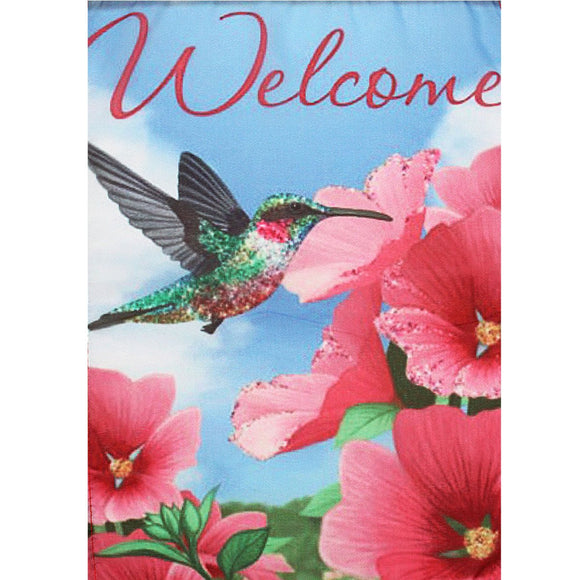 12x18,Welcome,Flags,Garden,Banner,Bird&Flowers,House,Decorations