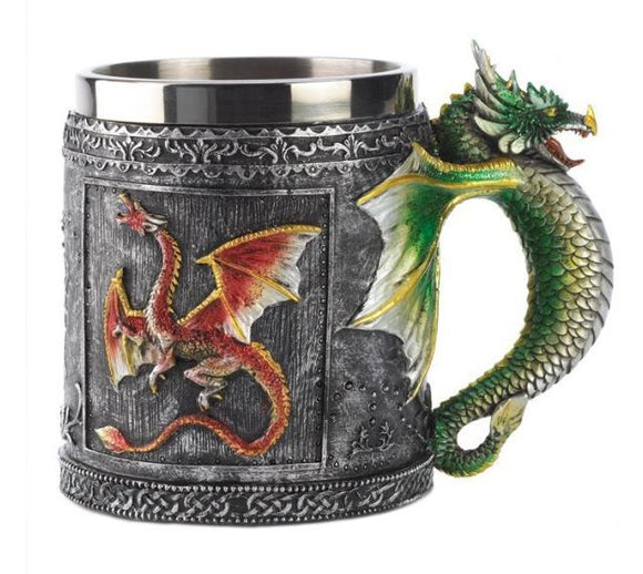 Christmas,Novelty,Medieval,Dragon,Faucet,Double,Stainless,Steel,Coffee