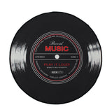 Retro,Music,Record,Printed,Round,Floor,Carpet