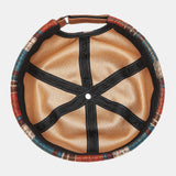 Retro,Brimless,Skull,Multicolor,Plaid,Customized