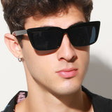 Unisex,Retro,Square,Frame,Protection,Fashion,Sunglasses