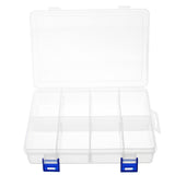 Grids,Transparent,Storage,Double,Latch,Compartments,Parts,Container,Assortment,Organizer