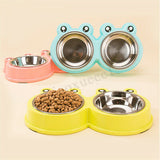 3Colors,Shape,Water,Container,Stainless,Steel,Feeder