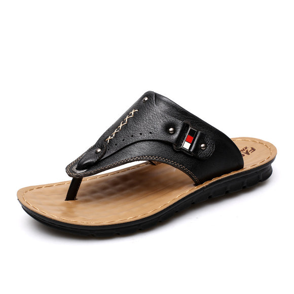 Leather,Flops,Thick,Bottom,Comfortable,Beach,Immersed,Seawater,Durable,Sandals