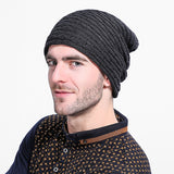 Women,Stripe,Knitted,Beanie,Solid,Casual,Thicker,Winter,Skull