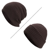 Winter,Plain,Thicken,Brimless,Knitted,Curlable,Earmuffs,Slouch,Beanie