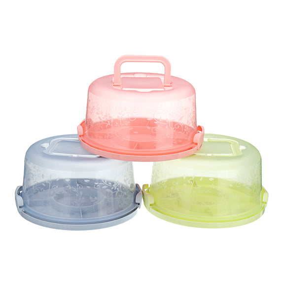 Plastic,Round,Handle,Pastry,Storage,Dessert,Container,Cover