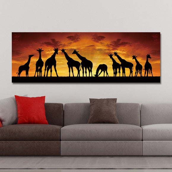 10672,Single,Spray,Paintings,Giraffe,Sunrise,Landscape,Decoration,Paintings