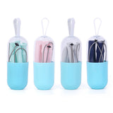 IPRee,Collapsible,Reusable,Drinking,Silicone,Straw,Premium,Folding,Drinking,Straws,Outdoor,Tableware,Cleaning,Brush