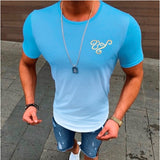 Men's,Breathable,Sports,Fitness,Gradient,Summer,Shirt,Outdoor,Training,Clothing