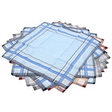 12Pcs,Cotton,Pocket,Handkerchief,Square,Hanky,Wedding,Party