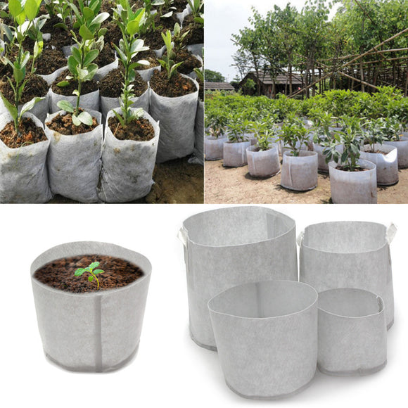 10Pcs,Round,Fabric,Planting,Pouch,Aeration,Container,Seedling