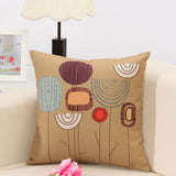 Concise,Style,Flower,Pattern,Decoration,Cushion,Cover,Square,Linen,Pillow