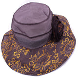 Women,Polyester,Floral,Transparent,Brimmed,Bucket,Protection,Fisherman
