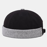 Banggood,Design,Contrast,Solid,Color,Casual,Brief,Brimless,Beanie,Landlord,Skull