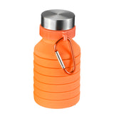550ML,Silicone,Folding,Water,Bottle,Outdoor,Travel,Hiking,Running,Collapsible,Water,Bottle,Carabiner