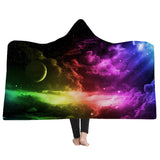150x200CM,Colorful,Printed,Hooded,Blankets,Wearable,Plush,Thick