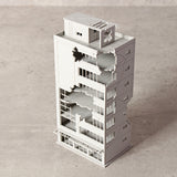 Scale,White,Ruined,Building,After,Assembling,Model,GUNDAM,Scene,Decorations