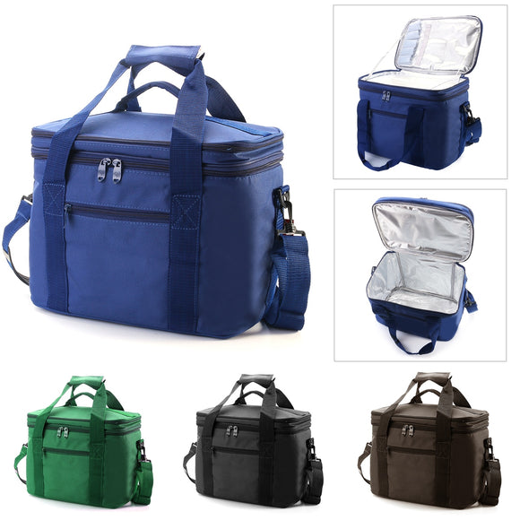 33x20x27cm,Oxford,Double,layer,Insulated,Lunch,Large,Capacity,Travel,Outdoor,Picnic