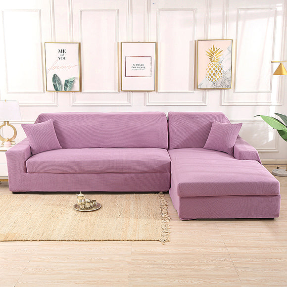Purple,Stretch,Elastic,Cover,Solid,Slipcover,Washable,Couch,Furniture,Protector,Living