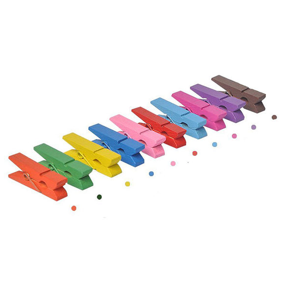 Honana,10pcs,Colorful,Wodden,Clothespins,Durable,Photo,Paper,Craft,Clips