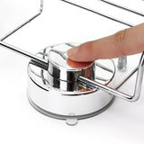 Stainless,Steel,Shower,Suction,Caddy,Bathroom,Kitchen,Storage,Baskets,Shelf