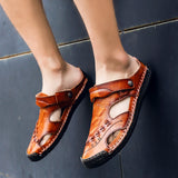 Genuine,Leather,Cowhide,Sandals,Summer,Quality,Beach,Slippers,Casual,Sneakers,Outdoor,Beach,Shoes