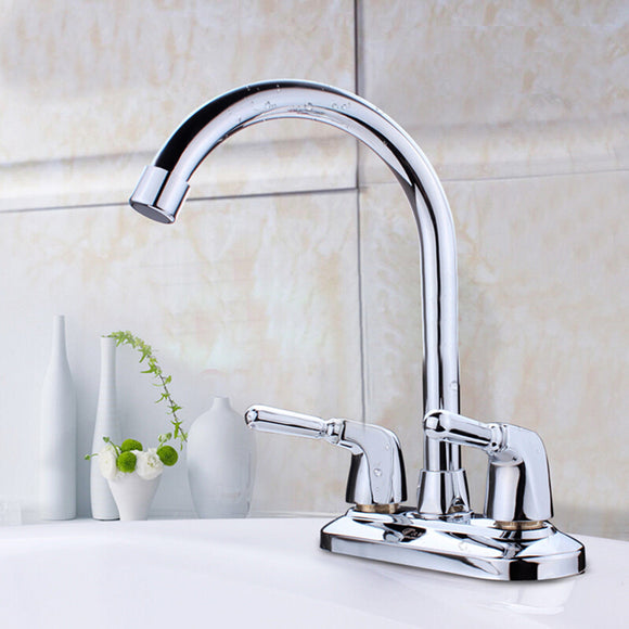 Kitchen,Water,Handle,Faucet,Double,Spout,Basin,Mixer,Bathroom