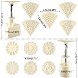 Mooncake,Pastry,Press,Flower,Pattern,Mould,Stamps,Round,Triangle