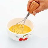 KCASA,Smile,Wooden,Handle,Whisk,Beater,Mixer,Stirrer,Blender,Kitchen,Cooking,Tools