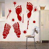 Halloween,Sticker,Bloody,Handprint,Footprints,Floor,Clings,Horror,Decal,Halloween,Glass,Window,Sticker,Decaration