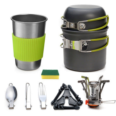 Barbhorse,Outdoor,Picnic,Tableware,Camping,Trekking,Pieces,Camping,Stove,Cooking,Frying,Tools,Camping,Cooking,Stove