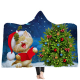Christmas,Printing,Plush,Wearable,Battle,Royale,Hooded,Blankets,Layers