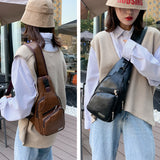 Casual,Outdoor,Travel,Charging,Sling,Leather,Chest,Crossbody