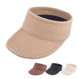 Women,Summer,Outdoor,Foldable,Straw,Breathable,Sunscreen,Empty