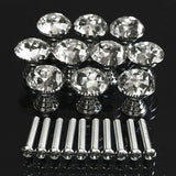 10Pcs,Round,Crystal,Glass,Cabinet,Knobs,Drawer,Furniture,Handle