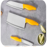 KCASA,Wheat,Straw,Kitchen,Knife,Cutting,Board,Cutter,Stainless,Steel,Knife,Peele,Scissor,Fruit,Knife,Knife,Yellow