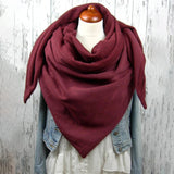 Women,Cotton,Thick,Winter,Outdoor,Casual,Solid,Color,Scarf,Shawl