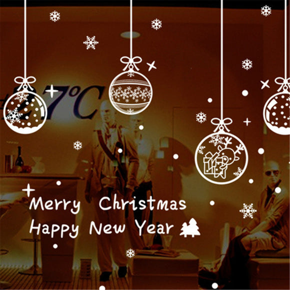 Happy,Merry,Christmas,Window,Sticker,Snowflake,Decorations