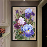 Drill,Diamond,Paintings,Flower,Embroidery,Cross,Stitch