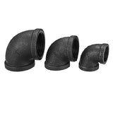Elbow,Degree,Pipes,Fittings,Malleable,Black,Female,Connector"