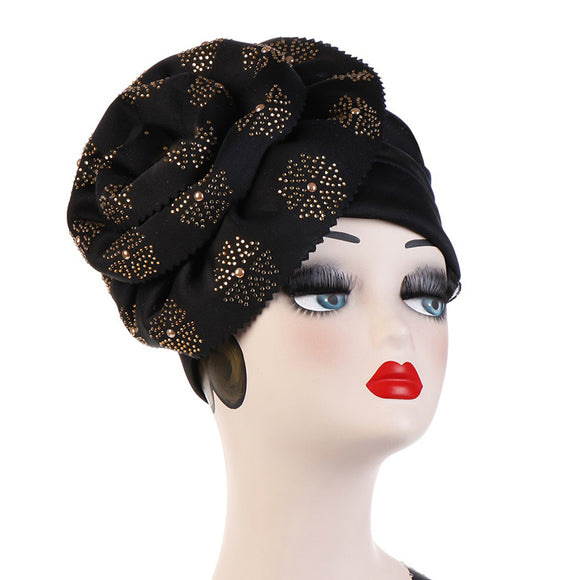 Vintage,Ethnic,Style,Breathable,Flower,Headband,Turban