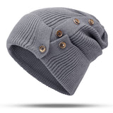 Women,Winter,Button,Beanie,Thicken,Windproof,Earmuffs,Skull