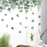 Transparent,Removeable,Green,Leaves,Stickers,Flower,Bedroom,Kitchen,Livingroom,Decorations