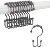 12Pcs,Stainless,Steel,Shower,Curtain,Hooks,Rings,Metal,Double,Glide,Shower,Hooks,Bathroom,Shower,Curtains