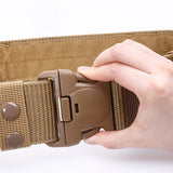 130CM,Men's,Weaving,Plate,Buckle,Military,Tactical,Outdoors,Sports,Waistband