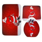 Santa,Claus,Waterproof,Bathroom,Shower,Curtain,Toilet,Cover