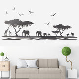 African,Animals,Removable,Sticker,Living,Mural,Decoration