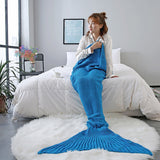 Knitted,Handmade,Mermaid,Blankets,Crochet,Mermaid,Blanket,Throw,Super