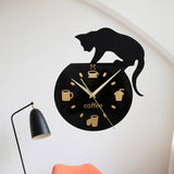 Emoyo,ECY013,Creative,Coffee,Clock,Animal,Clock,Quartz,Clock,Office,Decorations